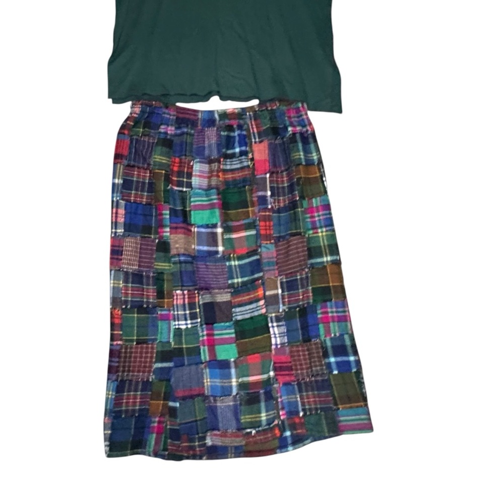 Jaybird Plaid Patchwork 2 piece skirt set preppy grunge cottagecore sz M/L VTG - Picture 13 of 16